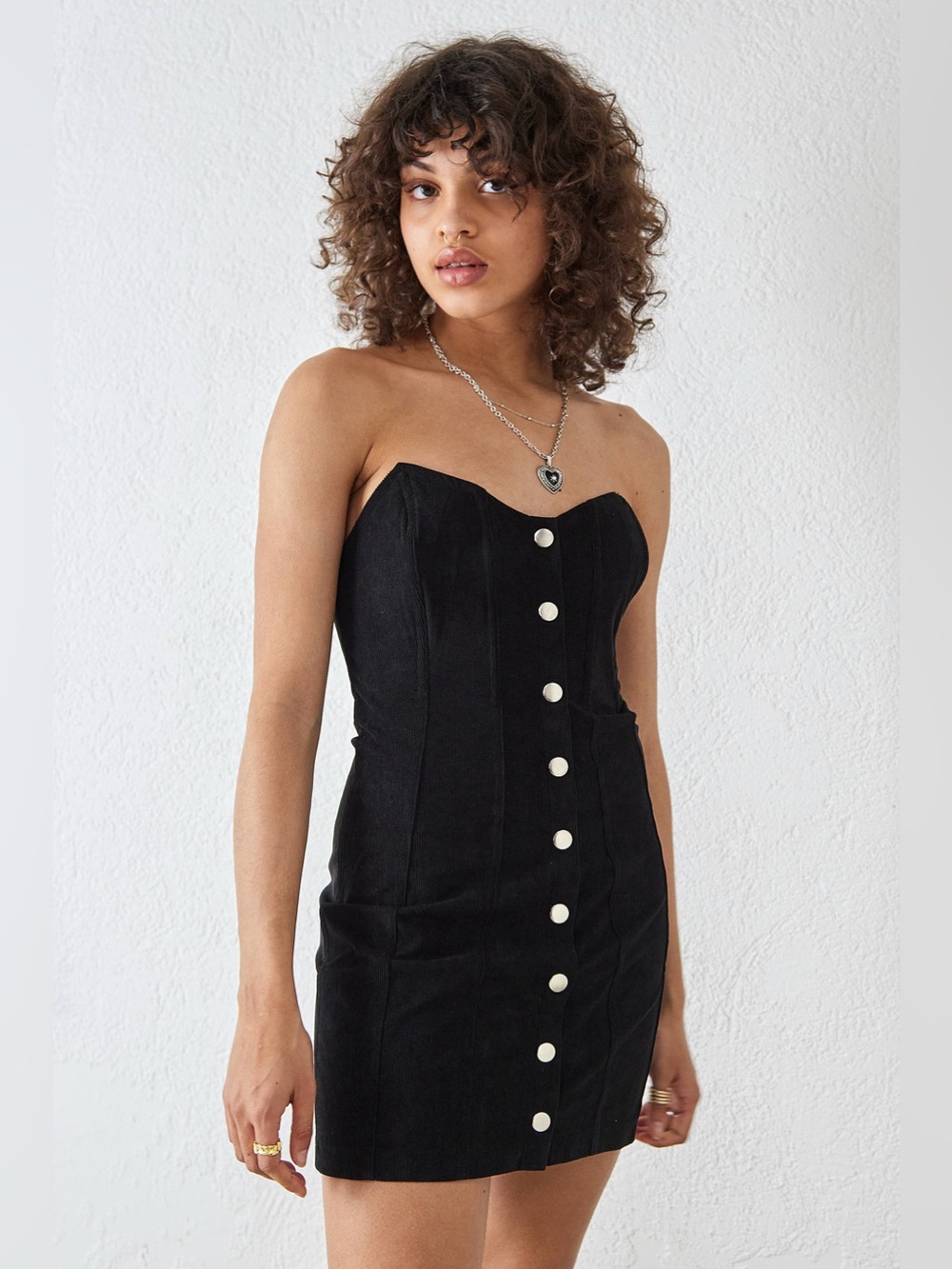 NWT Sold Out UO Cali Corduroy Bustier Mini Dress Size L
